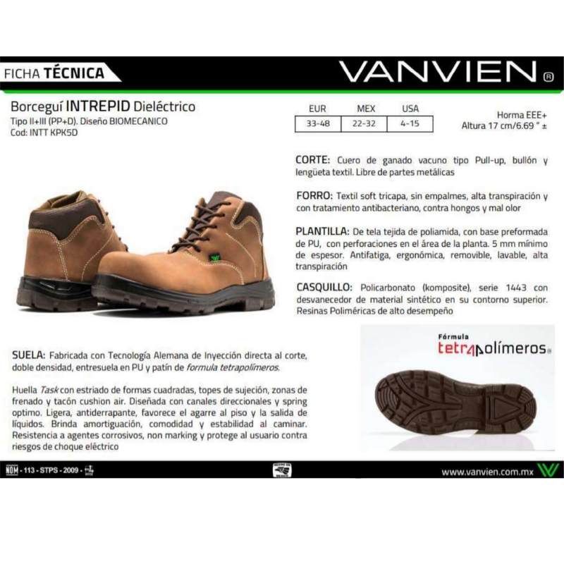 Información Botas 2 Crewpack